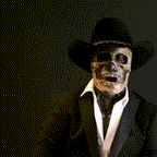 Skeleton Mask with Hat, Full-Face Latex Halloween Costume Accessory, view 2