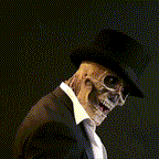 Skeleton Mask with Hat, Full-Face Latex Halloween Costume Accessory, view 4