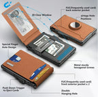Slim Leather and Aluminium Pop-Up Wallet with Money Clip, view 7