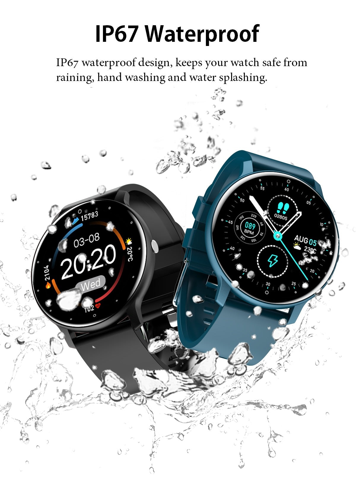 SlimLine Fit Ultra-Thin Smartwatch with Full Touchscreen, view 4