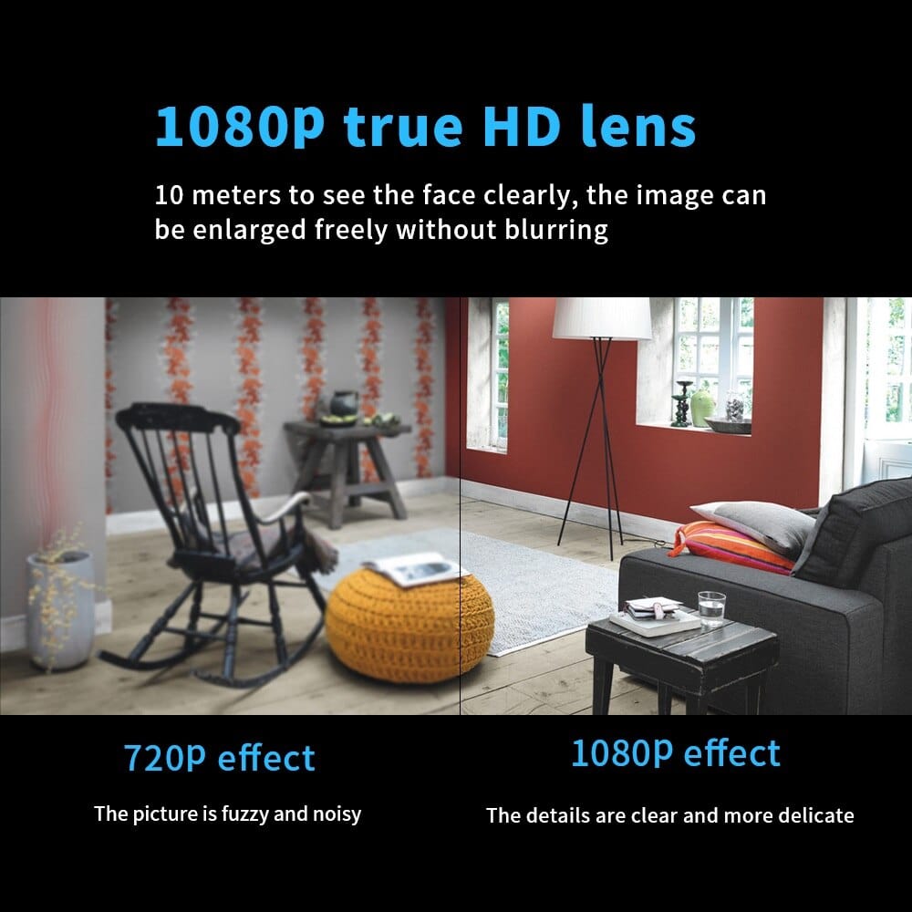 Small Wireless Indoor Night Vision Camera for Home Security, view 5