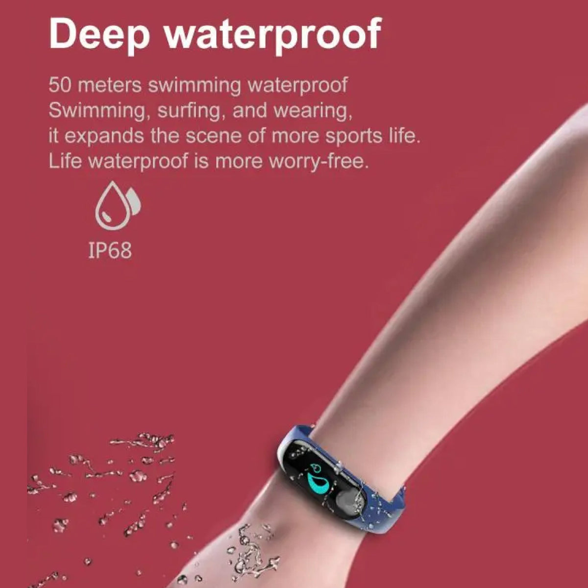 Smartwatch with Heart Rate Tracking, 0.96-Inch TFT Display, view 5
