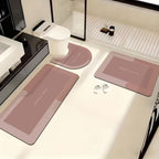 Soft Absorbent Bathroom Mat Set | High & Bury