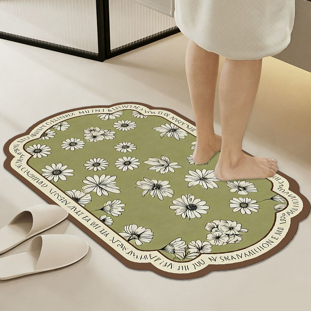 Soft Floral-Patterned Comfort Bath Mat | High & Bury