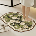 Soft Floral-Patterned Comfort Bath Mat | High & Bury