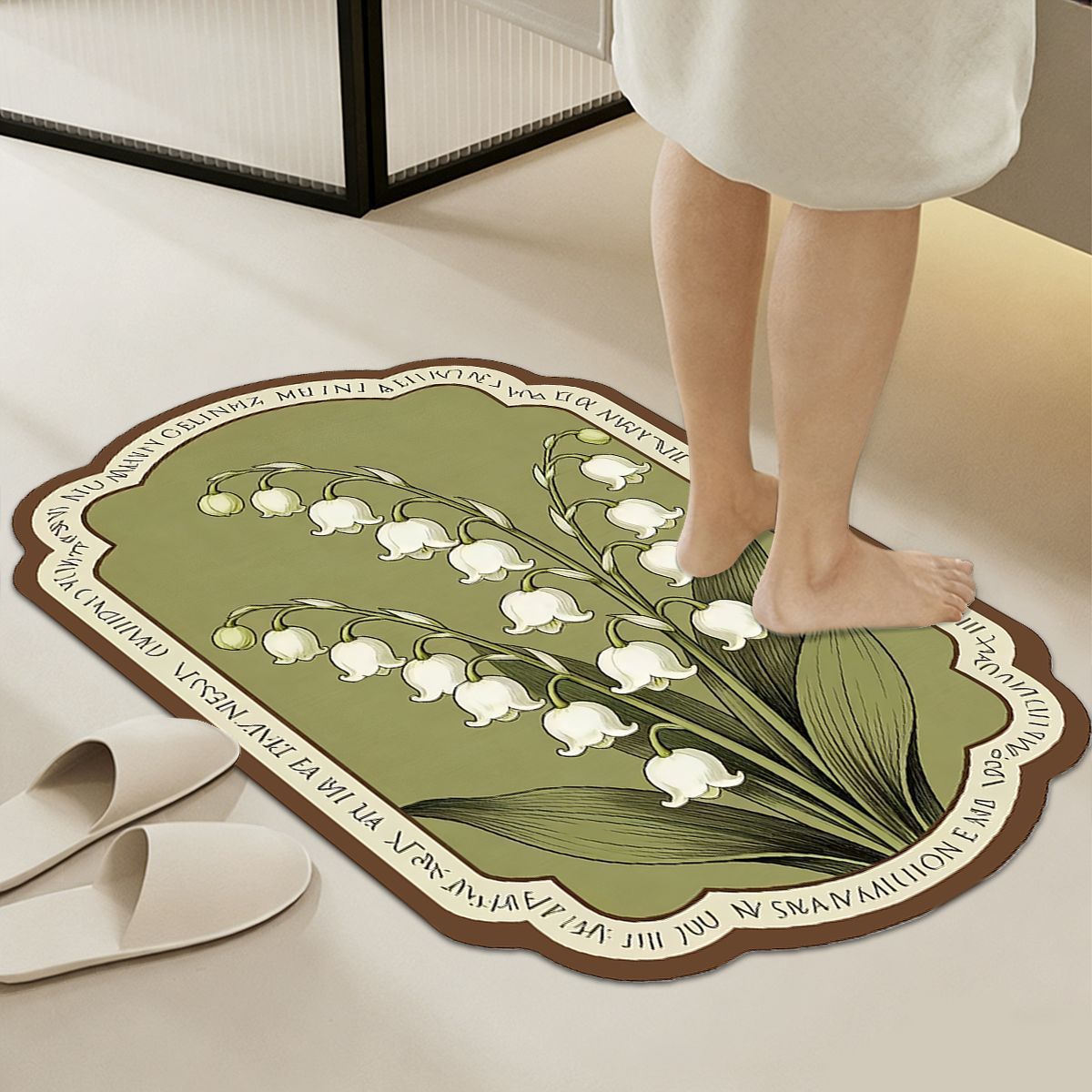 Soft Floral-Patterned Comfort Bath Mat | High & Bury