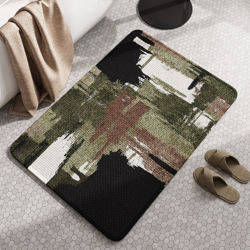 Soft Linen Textured Bathroom Mat | High & Bury