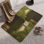 Soft Linen Textured Bathroom Mat | High & Bury
