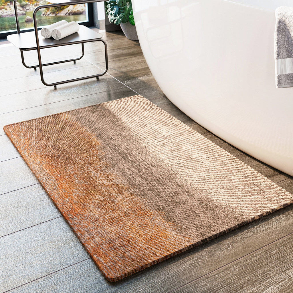 Soft Linen Textured Bathroom Mat | High & Bury