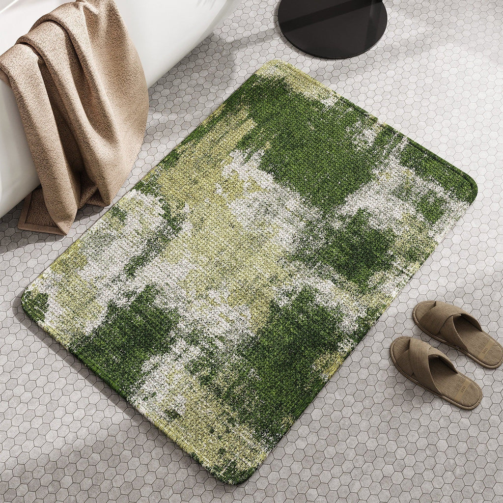 Soft Linen Textured Bathroom Mat | High & Bury