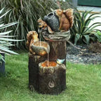 Solar Duck or Squirrel Garden Ornament in Resin with LED, view 3