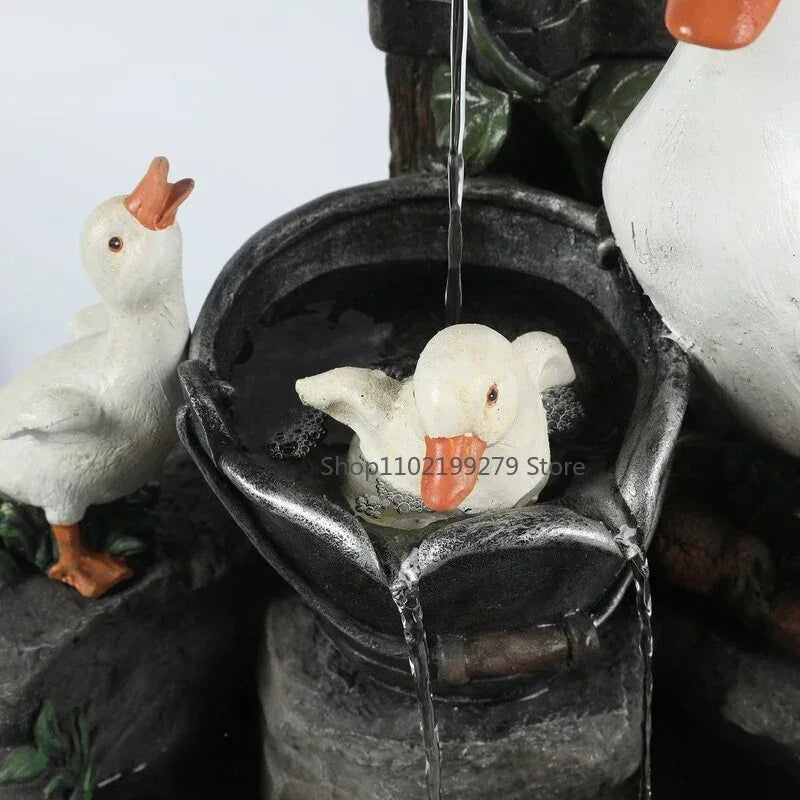 Solar Duck or Squirrel Garden Ornament in Resin with LED, view 4