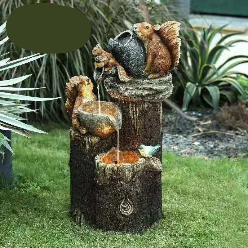 Solar Duck or Squirrel Garden Ornament in Resin with LED, view 5