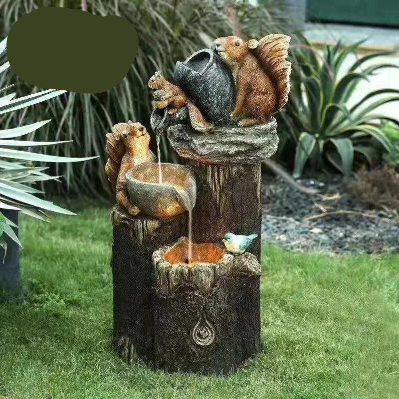 Solar Duck or Squirrel Garden Ornament in Resin with LED, view 7