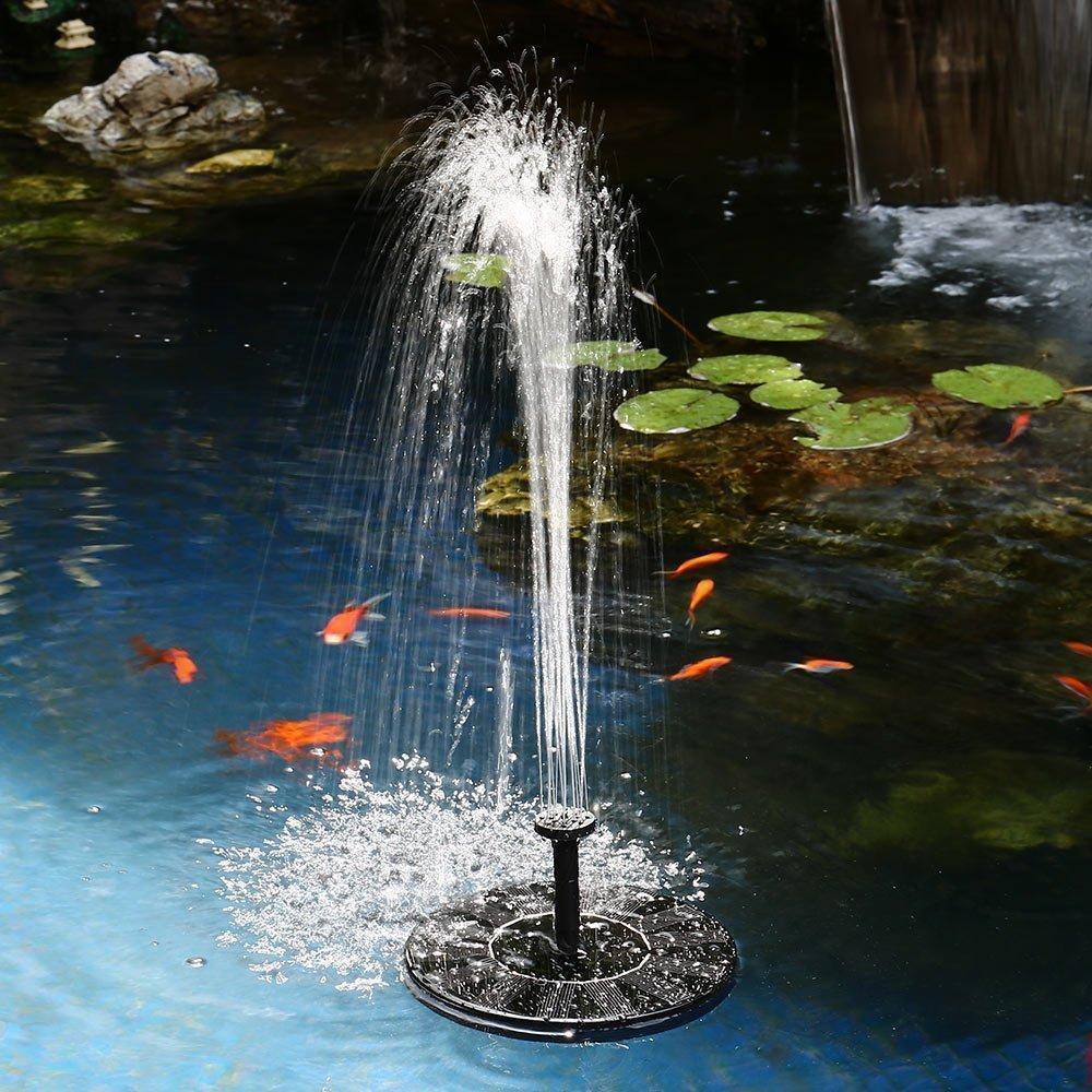 Solar Fountain Pump with 4 Spray Heads for Ponds, Birdbaths and Gardens