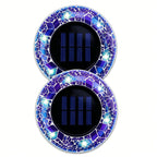Solar Mosaic Glass Garden Path LED Spotlights | High & Bury