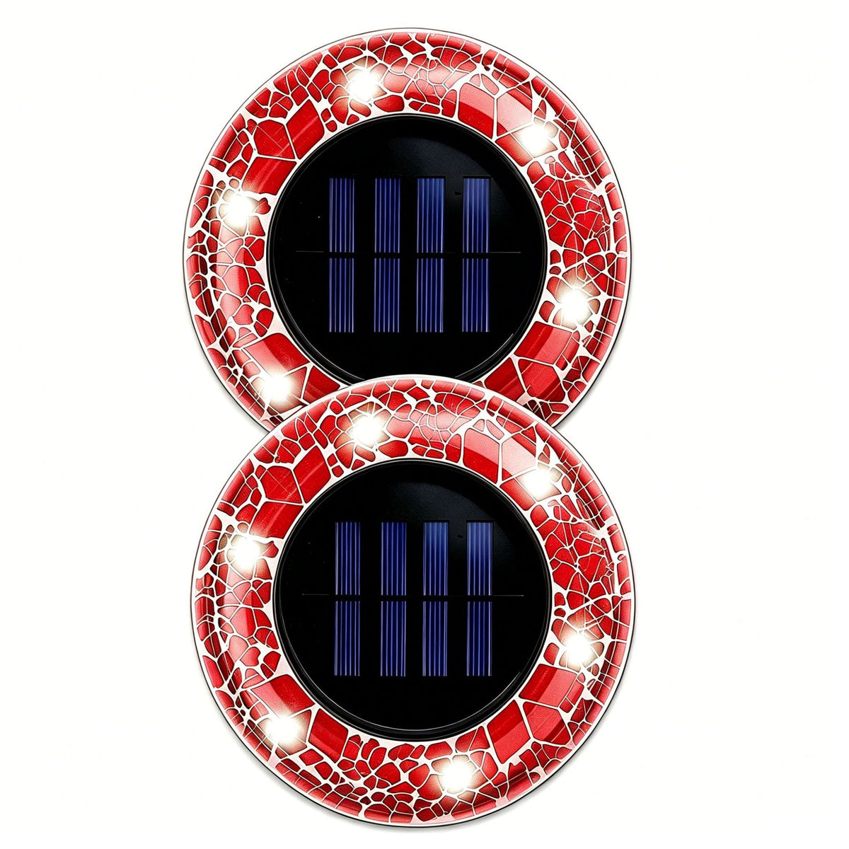 Solar Mosaic Glass Garden Path LED Spotlights | High & Bury