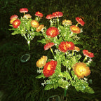 Solar-Powered Decorative Garden Stele with Lifelike Ranunculus Bouquet | High & Bury