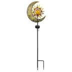 Solar-Powered Filigree Crescent Stake Lantern | High & Bury