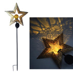 Solar-Powered Filigree Crescent Stake Lantern | High & Bury