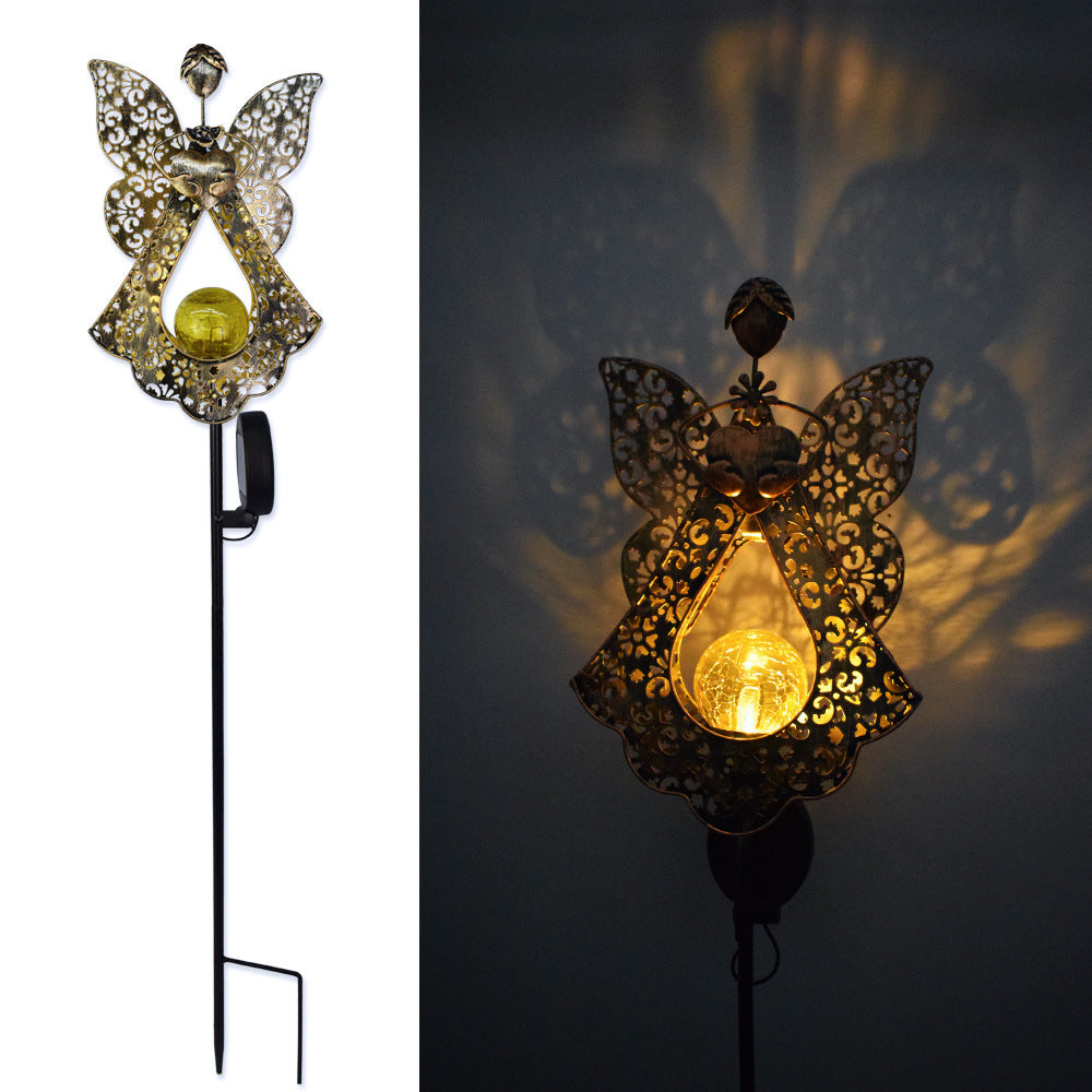 Solar-Powered Filigree Crescent Stake Lantern | High & Bury