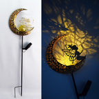 Solar-Powered Filigree Crescent Stake Lantern | High & Bury