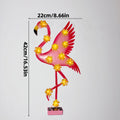 Solar-Powered Flamingo LED Garden Stake Light with Flower Accent Lamps | High & Bury