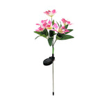 Solar-Powered LED Decorative Flower Garden Stakes | High & Bury