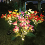 Solar-Powered LED Decorative Flower Garden Stakes | High & Bury