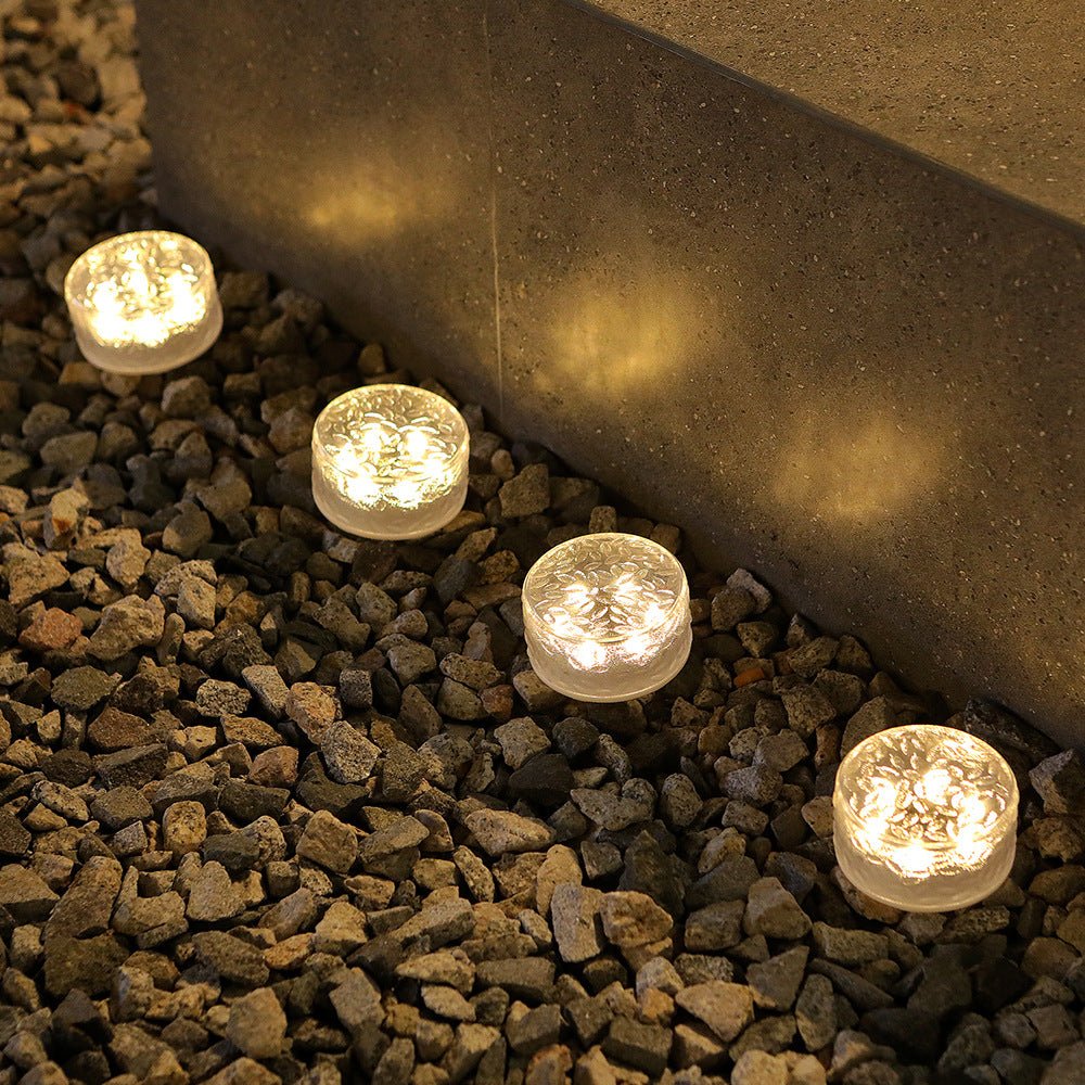 Solar Textured Glass Garden Path Lights | High & Bury