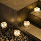 Solar Textured Glass Garden Path Lights | High & Bury