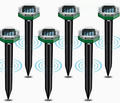 Solar Ultrasonic Mole Repellent Stakes, 4-Pack, ABS Plastic