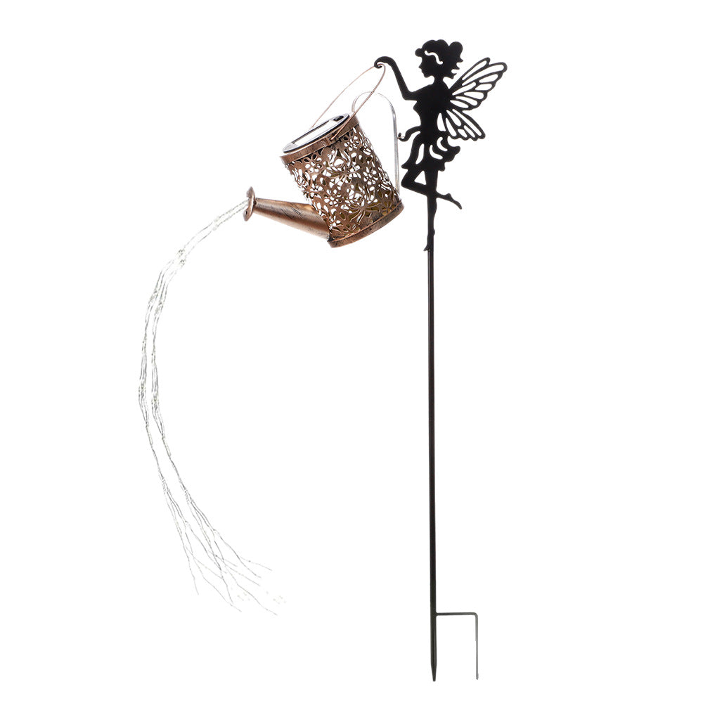 Solar Watering Can Fairy Garden Stake Light | High & Bury