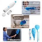 Spinning Microfibre Duster with 2 Interchangeable Brushes, view 3
