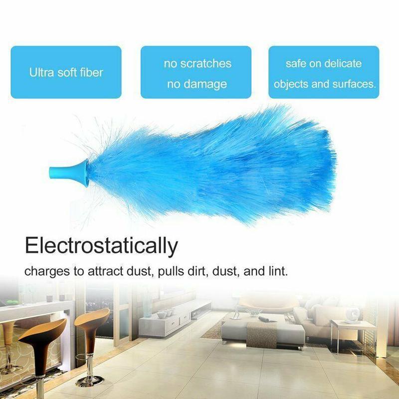 Spinning Microfibre Duster with 2 Interchangeable Brushes, view 4