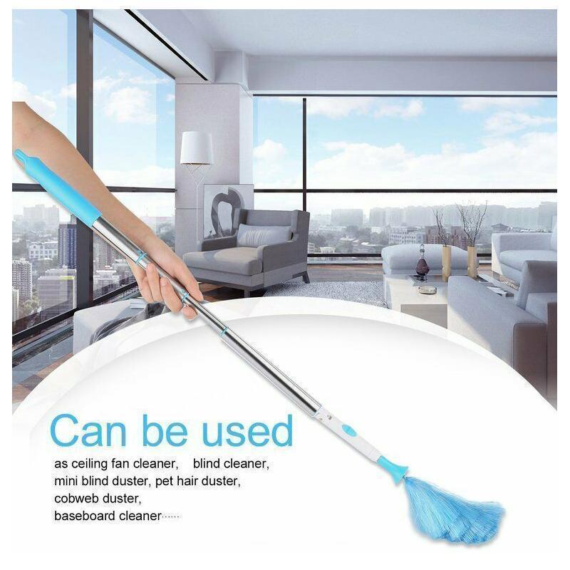 Spinning Microfibre Duster with 2 Interchangeable Brushes, view 5