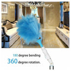 Spinning Microfibre Duster with 2 Interchangeable Brushes, view 6