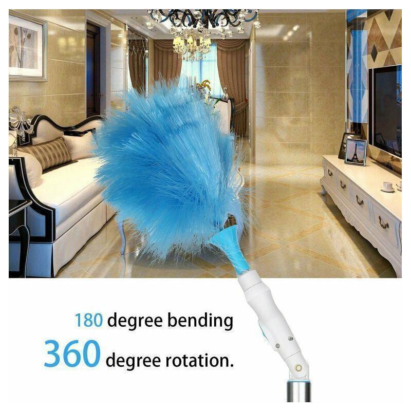 Spinning Microfibre Duster with 2 Interchangeable Brushes, view 6