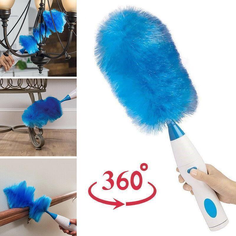 Spinning Microfibre Duster with 2 Interchangeable Brushes