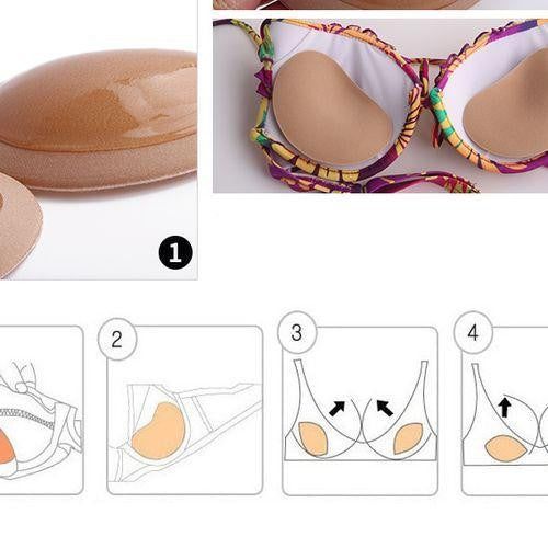 Sponge Fabric Blend Push-Up Bra Inserts for Swimwear, 11cm x 8cm x 2.8cm, view 6