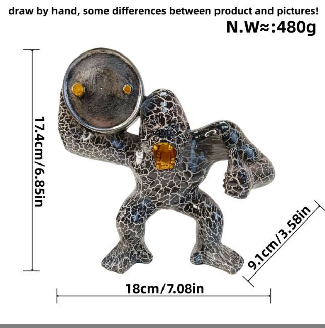 Sporty Decorative Figure of a Weightlifter | High & Bury