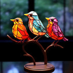 Stained Glass Bird Sculpture Ornament Figurine Decoration, 20 cm, view 4
