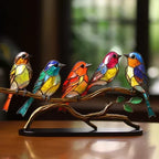 Stained Glass Bird Sculpture Ornament Figurine Decoration, 20 cm, view 5