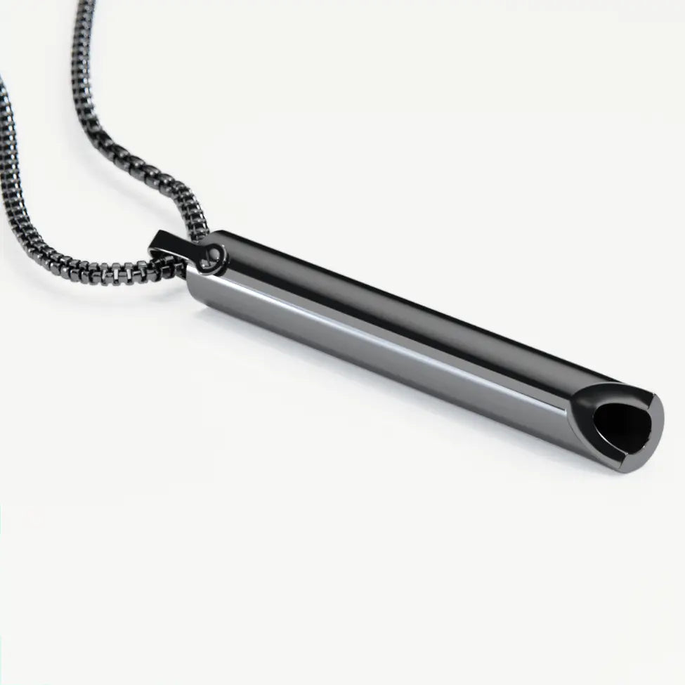 Stainless Steel Breathing Chain with 60 × 8 mm Pendant and 50 + 5 cm Chain, view 10