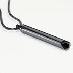 Stainless Steel Breathing Chain with 60 × 8 mm Pendant and 50 + 5 cm Chain, view 10