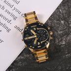 Stainless Steel Chronograph Quartz Watch with Digital Display, view 2