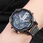 Stainless Steel Chronograph Quartz Watch with Digital Display, view 21