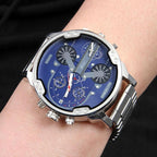 Stainless Steel Chronograph Quartz Watch with Digital Display, view 23