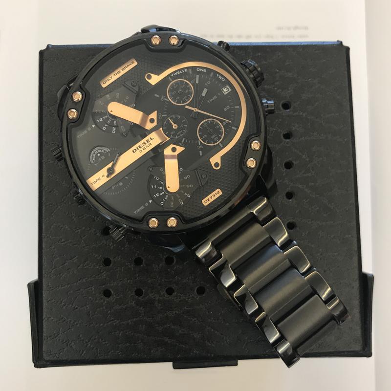 Stainless Steel Chronograph Quartz Watch with Digital Display, view 3