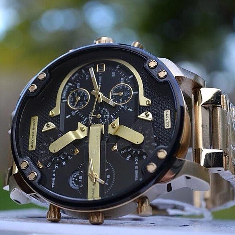 Stainless Steel Chronograph Quartz Watch with Digital Display, view 5